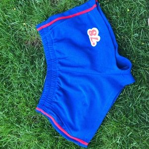 Dark Blue Embroidered Shorts